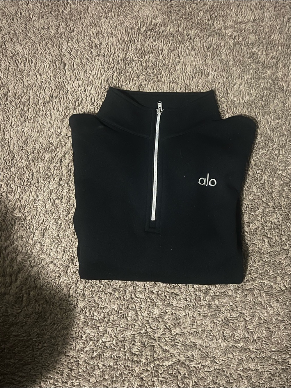 Alo Black Half-Zip Pullover